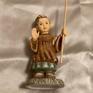 Joseph Goebel Figurine with Green Accents